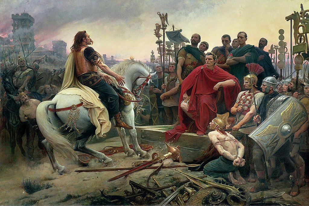 La resa di Vercingetorige secondo Lionel-Noël Royer (Le Puy-en-Velay, Museo Crozatier, 1899)