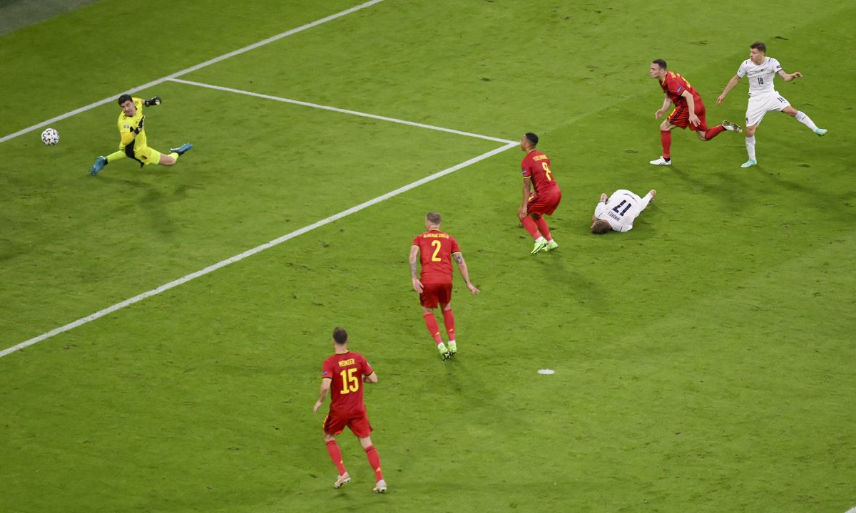 Belgio-Italia 1-2 - 03-07-2021 - Il gol di Barella - 03