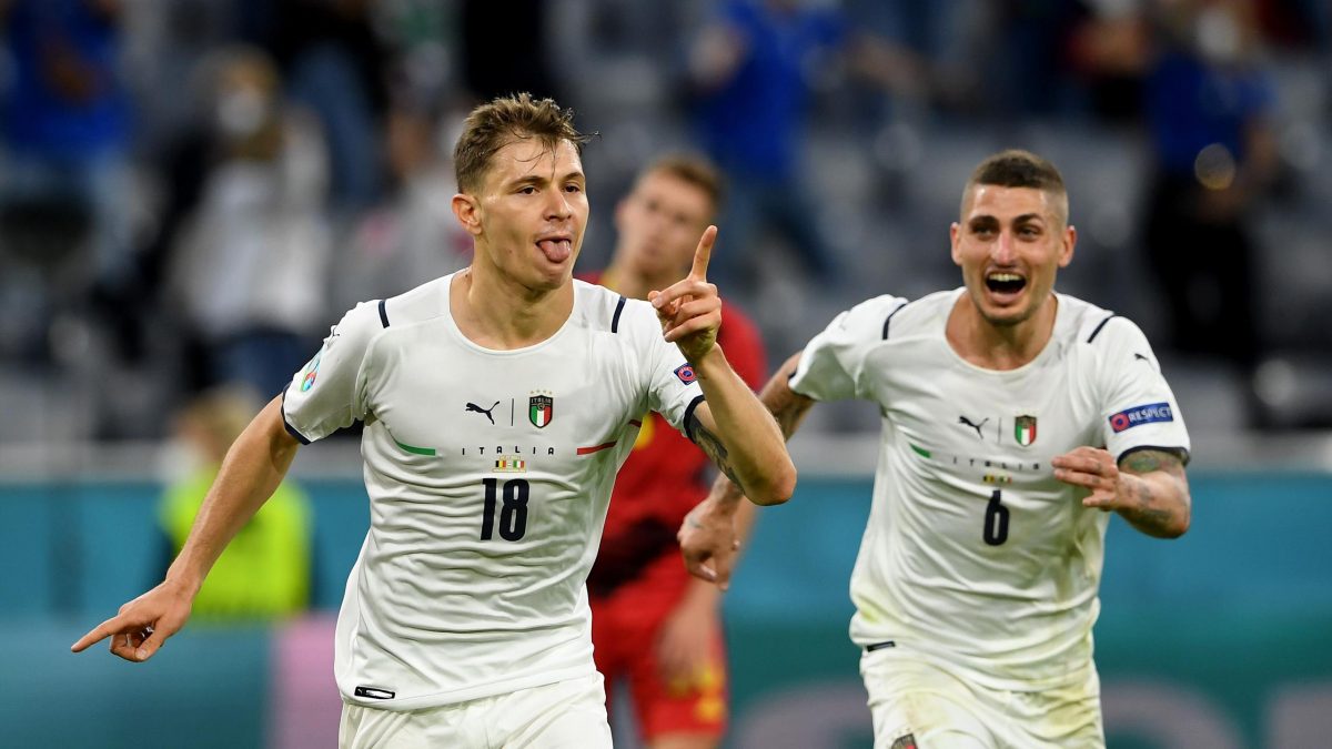 Belgio-Italia 1-2 - 03-07-2021 - Il gol di Barella - 07