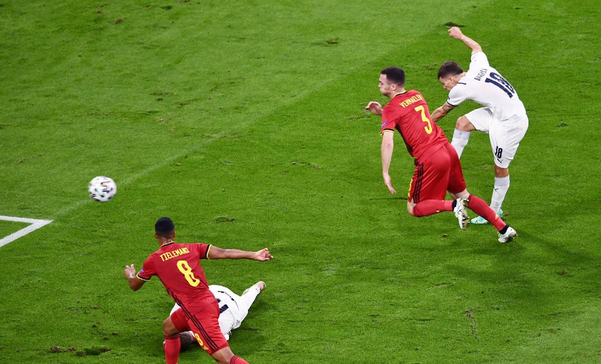 Belgio-Italia 1-2 - 03-07-2021 - Il gol di Barella