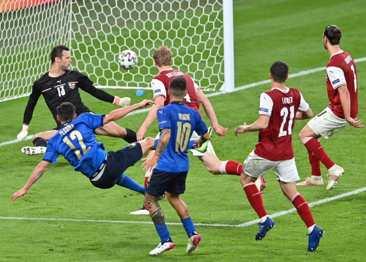 Italia-Austria 2-1 - 26-6-2021 - Il gol del 2-0 di Pessina - 04