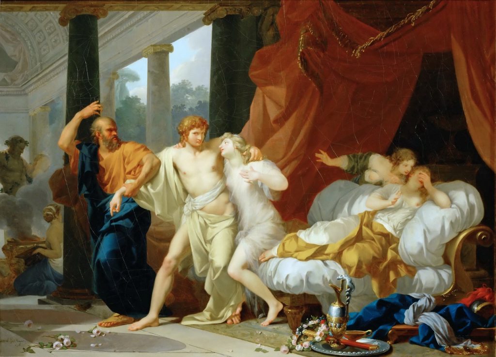 J.-B. Regnault, Socrate e Alcibiade (1791)